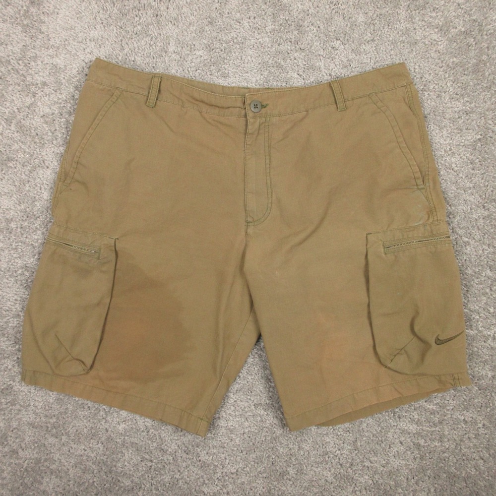 Nike Shorts Mens 40 Brown‎ Ripstop Cargo Hiking Workwear Zip Pocket Utility 10"